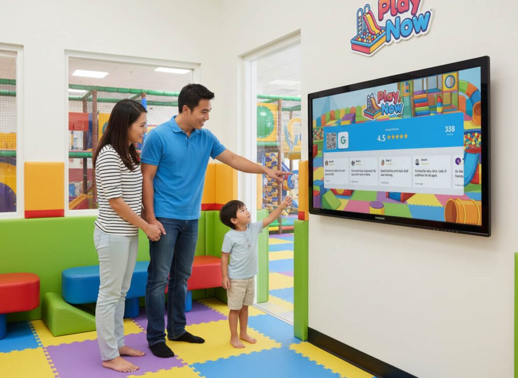 google reviews display indoor playground