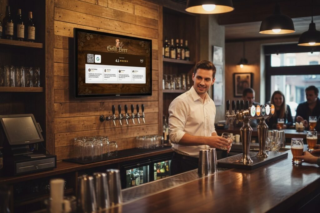 google reviews sign taproom