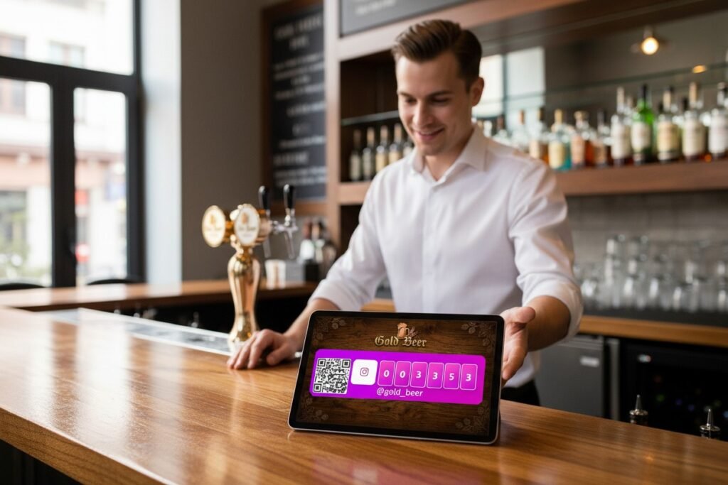 taproom screen instagram followers